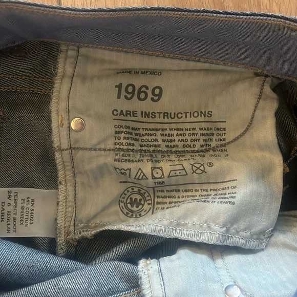 1969 Gap 🌺 Women’s Perfect Boot Jeans dark SZ: 28/6r - Picture 8 of 11